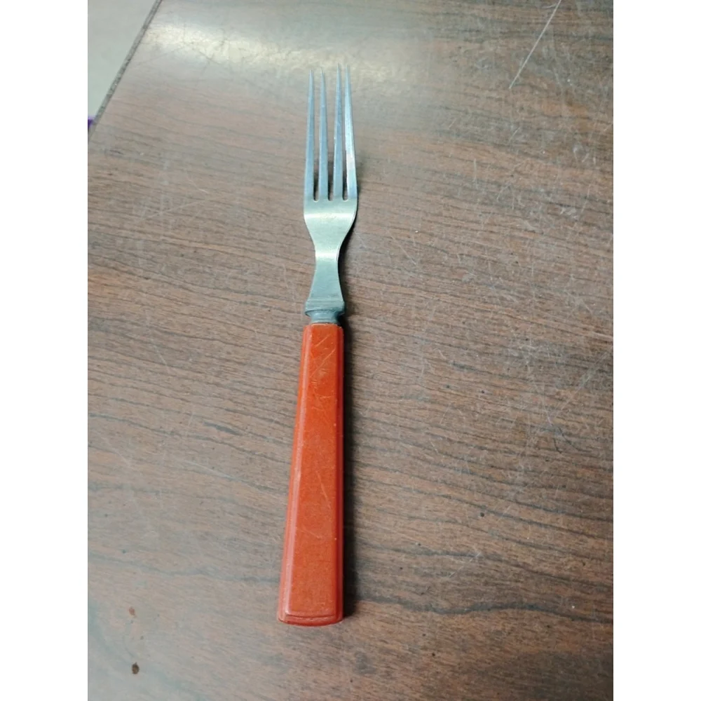 Vintage MCM Red Bakelite Fork